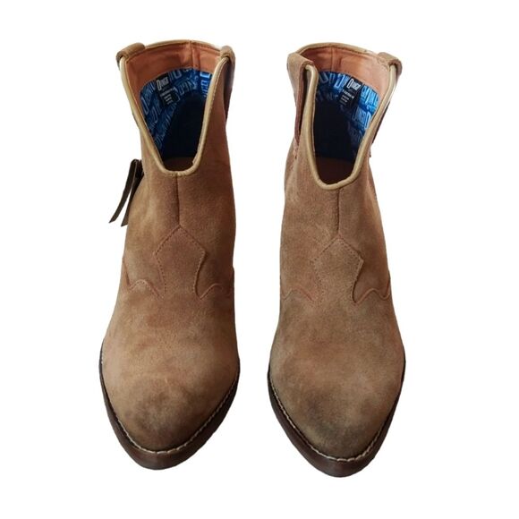 NWT Dingo Tan Suede Flannie Country Western Pointy Toe Boots - Picture 6 of 11